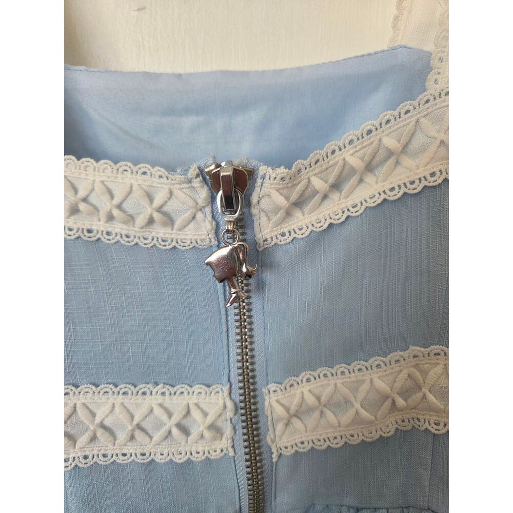 Barbie™ x Unique Vintage Blue & White Suburban Shopper Sundress Small 4 NWT - Picture 9 of 11